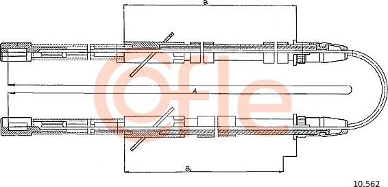 Cofle 10.562 - Трос, гальмівна система autocars.com.ua