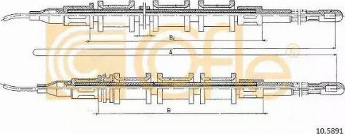 Cofle 10.5891 - Трос, гальмівна система autocars.com.ua