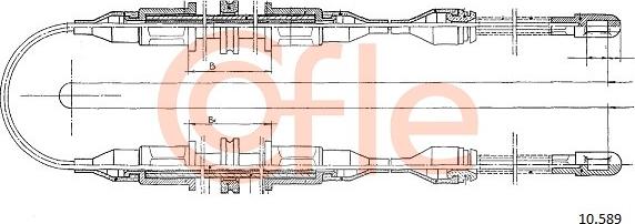 Cofle 10.589 - Трос, гальмівна система autocars.com.ua