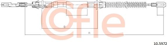 Cofle 10.5972 - Трос, гальмівна система autocars.com.ua