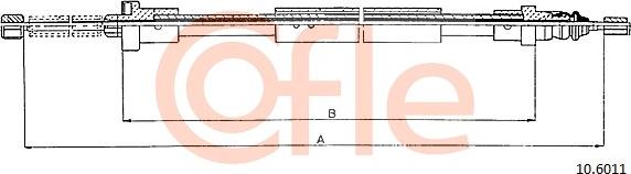 Cofle 10.6011 - Тросик, cтояночный тормоз avtokuzovplus.com.ua