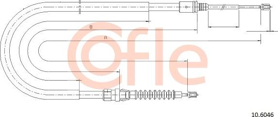 Cofle 10.6046 - Трос, гальмівна система autocars.com.ua