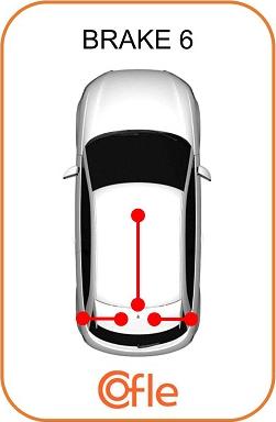 Cofle 10.6215 - Трос ручного гальма зад. П Peugeot 406 96- дискові гальма 642-495 autocars.com.ua