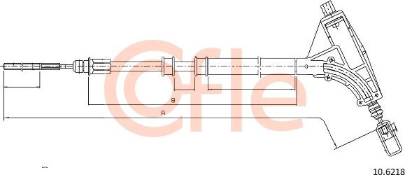 Cofle 10.6218 - Трос, гальмівна система autocars.com.ua