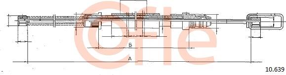 Cofle 10.639 - Трос, гальмівна система autocars.com.ua