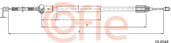 Cofle 10.6544 - Трос, гальмівна система autocars.com.ua