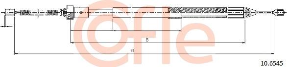 Cofle 10.6545 - Трос, гальмівна система autocars.com.ua