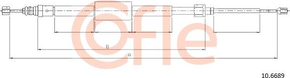 Cofle 10.6689 - Трос, гальмівна система autocars.com.ua