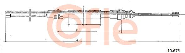 Cofle 10.676 - Трос, гальмівна система autocars.com.ua