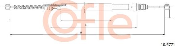 Cofle 10.6771 - Трос, гальмівна система autocars.com.ua