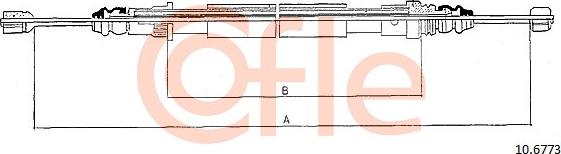 Cofle 10.6773 - Трос, гальмівна система autocars.com.ua