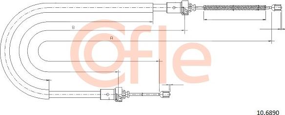 Cofle 10.6890 - Трос, гальмівна система autocars.com.ua