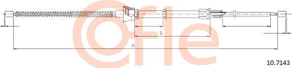 Cofle 10.7143 - Трос, гальмівна система autocars.com.ua
