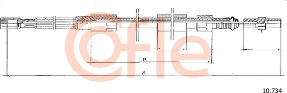 Cofle 10.734 - Тросик, cтояночный тормоз avtokuzovplus.com.ua
