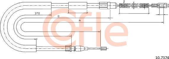 Cofle 10.7374 - Трос, гальмівна система autocars.com.ua