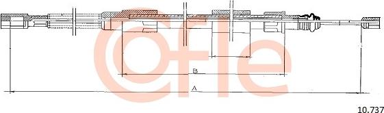 Cofle 10.737 - Трос, гальмівна система autocars.com.ua