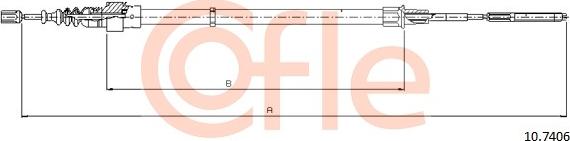 Cofle 10.7406 - Тросик, cтояночный тормоз autodnr.net