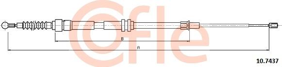 Cofle 10.7437 - Трос, гальмівна система autocars.com.ua