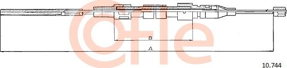 Cofle 10.744 - Тросик, cтояночный тормоз avtokuzovplus.com.ua