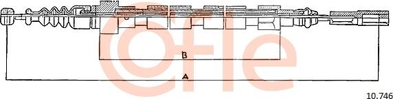 Cofle 10.746 - Трос, гальмівна система autocars.com.ua