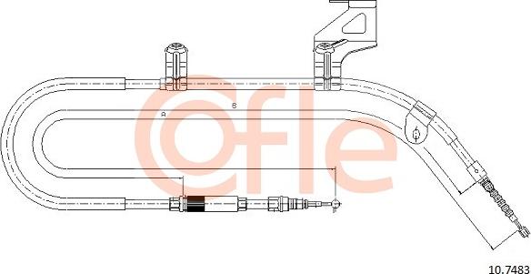 Cofle 10.7483 - Трос, гальмівна система autocars.com.ua