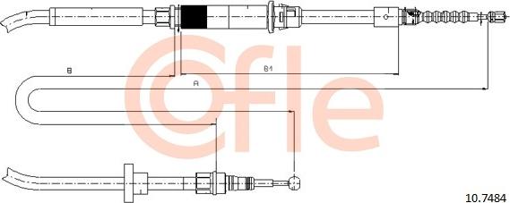 Cofle 10.7484 - Трос, гальмівна система autocars.com.ua
