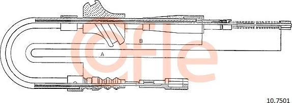 Cofle 10.7501 - Трос, гальмівна система autocars.com.ua
