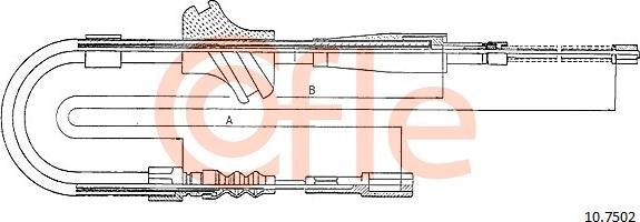 Cofle 10.7502 - Трос, гальмівна система autocars.com.ua