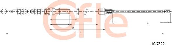 Cofle 10.7522 - Трос, гальмівна система autocars.com.ua