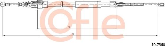 Cofle 10.7560 - Трос, гальмівна система autocars.com.ua