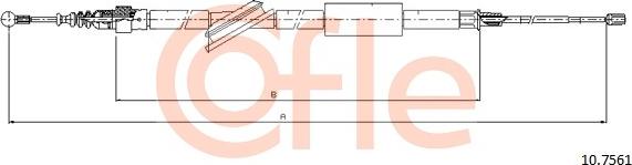 Cofle 10.7561 - Трос, гальмівна система autocars.com.ua