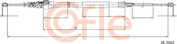 Cofle 10.7562 - Трос, гальмівна система autocars.com.ua