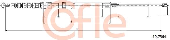 Cofle 10.7564 - Тросик, cтояночный тормоз avtokuzovplus.com.ua