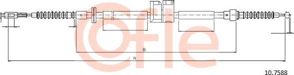 Cofle 10.7588 - Трос, гальмівна система autocars.com.ua
