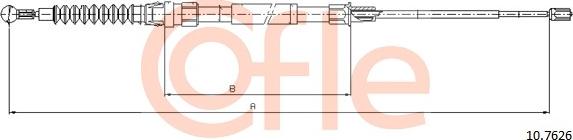 Cofle 10.7626 - Трос, гальмівна система autocars.com.ua