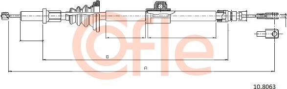 Cofle 10.8063 - Трос, гальмівна система autocars.com.ua