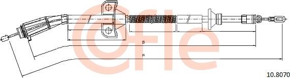 Cofle 10.8070 - Трос, гальмівна система autocars.com.ua