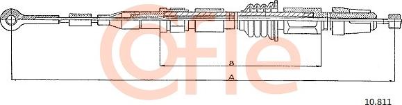 Cofle 10.811 - Тросик, cтояночный тормоз avtokuzovplus.com.ua