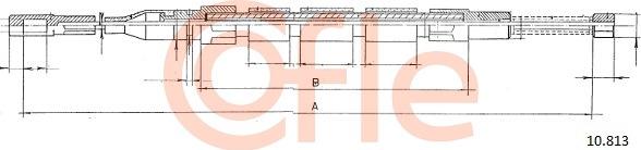 Cofle 10.813 - Трос, гальмівна система autocars.com.ua