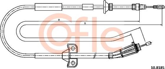Cofle 10.8185 - Трос, гальмівна система autocars.com.ua