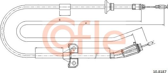 Cofle 10.8187 - Трос, гальмівна система autocars.com.ua