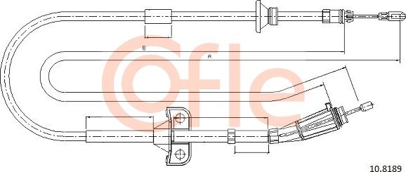 Cofle 10.8189 - Трос, гальмівна система autocars.com.ua