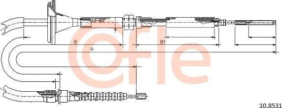 Cofle 10.8531 - Тросик, cтояночный тормоз avtokuzovplus.com.ua