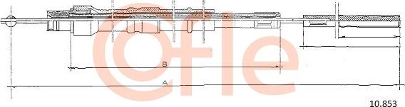 Cofle 10.853 - Тросик, cтояночный тормоз avtokuzovplus.com.ua