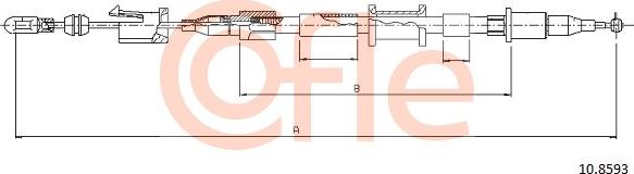 Cofle 10.8593 - Тросик, cтояночный тормоз avtokuzovplus.com.ua