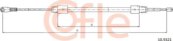 Cofle 10.9321 - Трос, гальмівна система autocars.com.ua