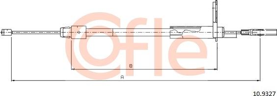 Cofle 10.9327 - Трос, гальмівна система autocars.com.ua