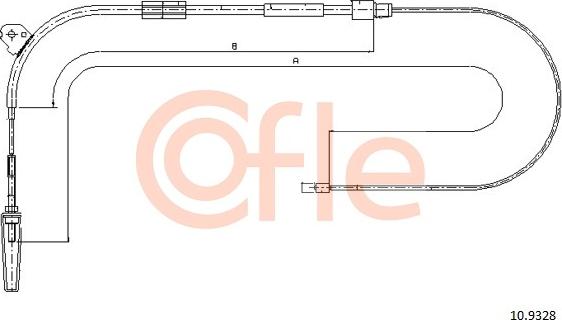 Cofle 10.9328 - Трос, гальмівна система autocars.com.ua