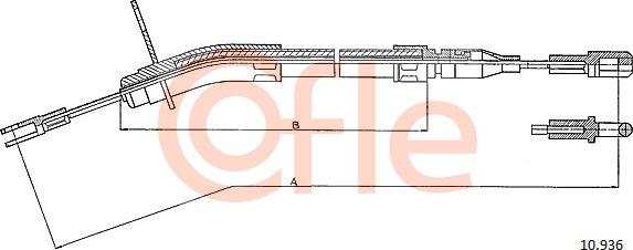 Cofle 10.936 - Трос, гальмівна система autocars.com.ua