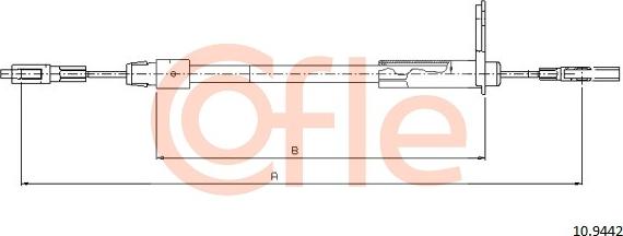 Cofle 10.9442 - Трос, гальмівна система autocars.com.ua